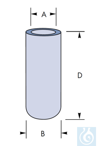 Bougie filtrant, sans tube, cyl. Ø 40 x H 85 x int. Ø 31 mm, Por. 2, Robu® Bougie filtrant, sans...